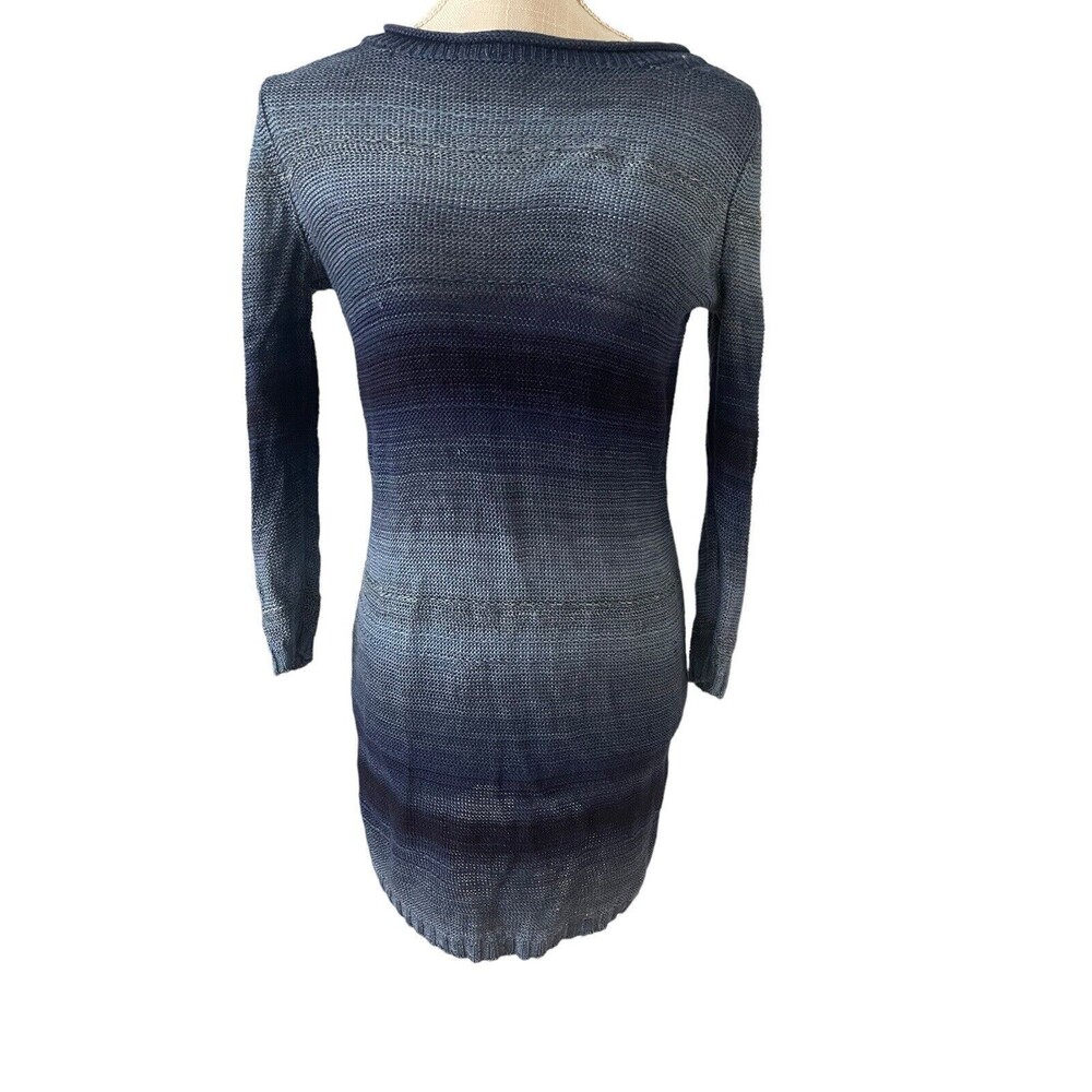Polo Ralph Lauren Mason Knit Dress Faded Indigo Ombre Size XS